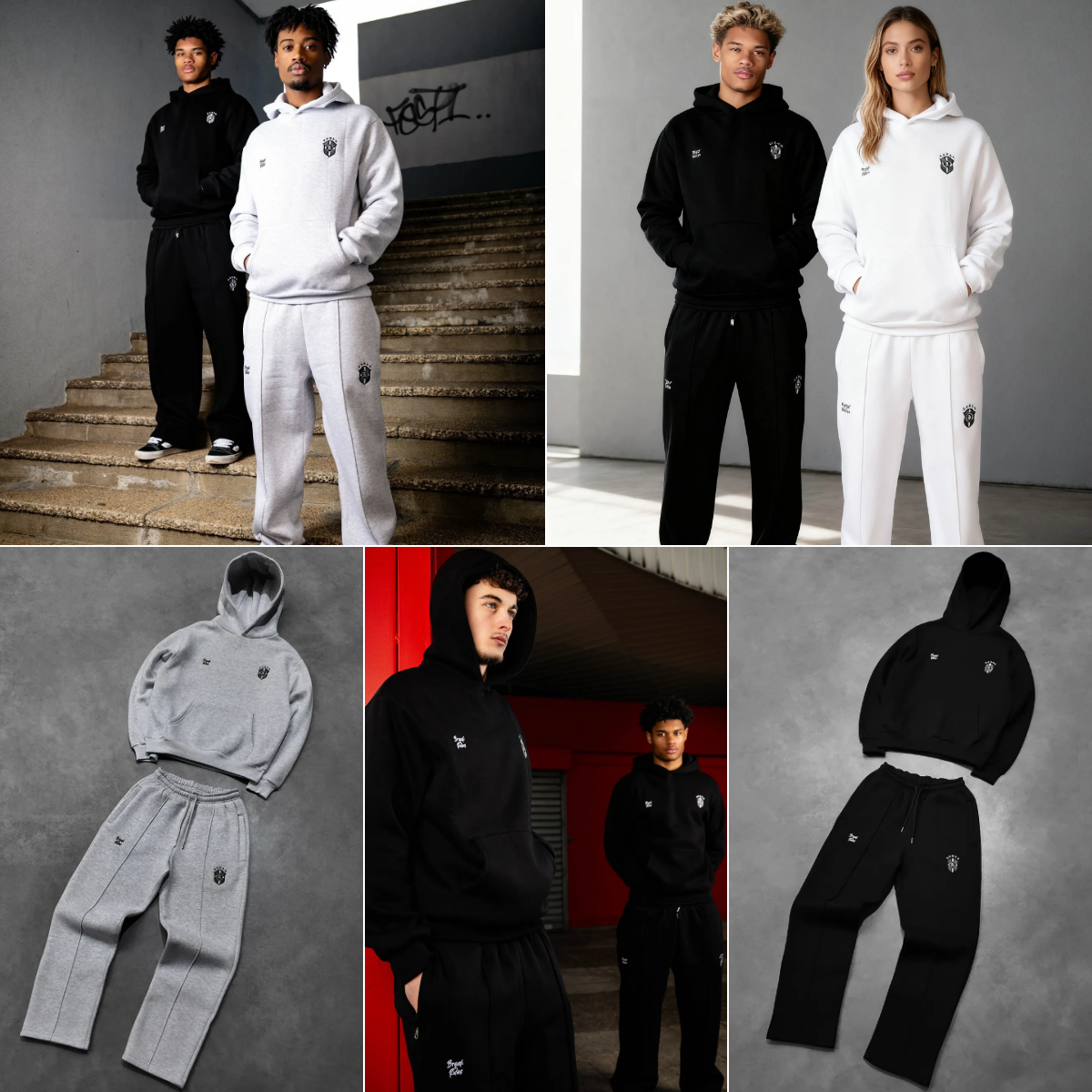 SUVENE tracksuit Men designer hoodies Y2K jogger Loose sweatpants Logo shirts Leg Openings Wide fashionable Straight PantsSports clothes coat