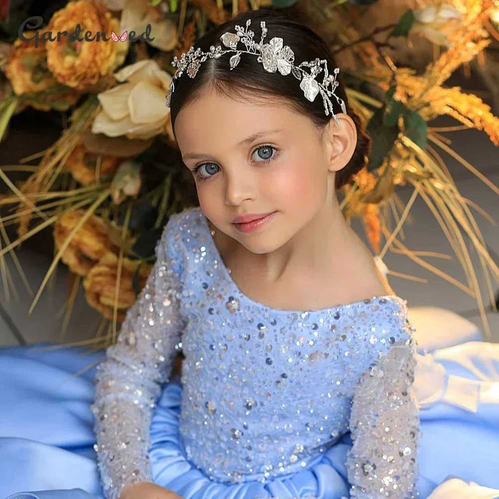 Full Sleeves Baby Girl Birthday Dress Sequined Fluffy Lush Dress For Princess Ball Gown Tutu Baptism Baby Flower Girl Dresses Z250926