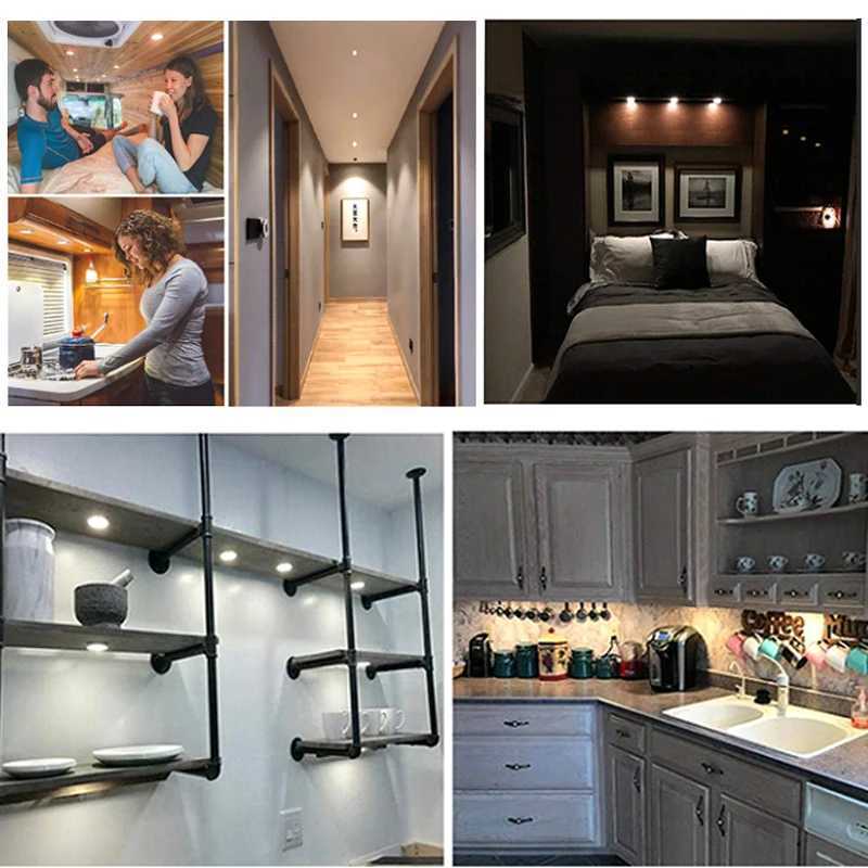 46810 pcspack LED Downlight 3W DC12V 24V Surface Mount Downlight with Magnet Round LED Panel Light Dimmable Spotlight RA90 C250925