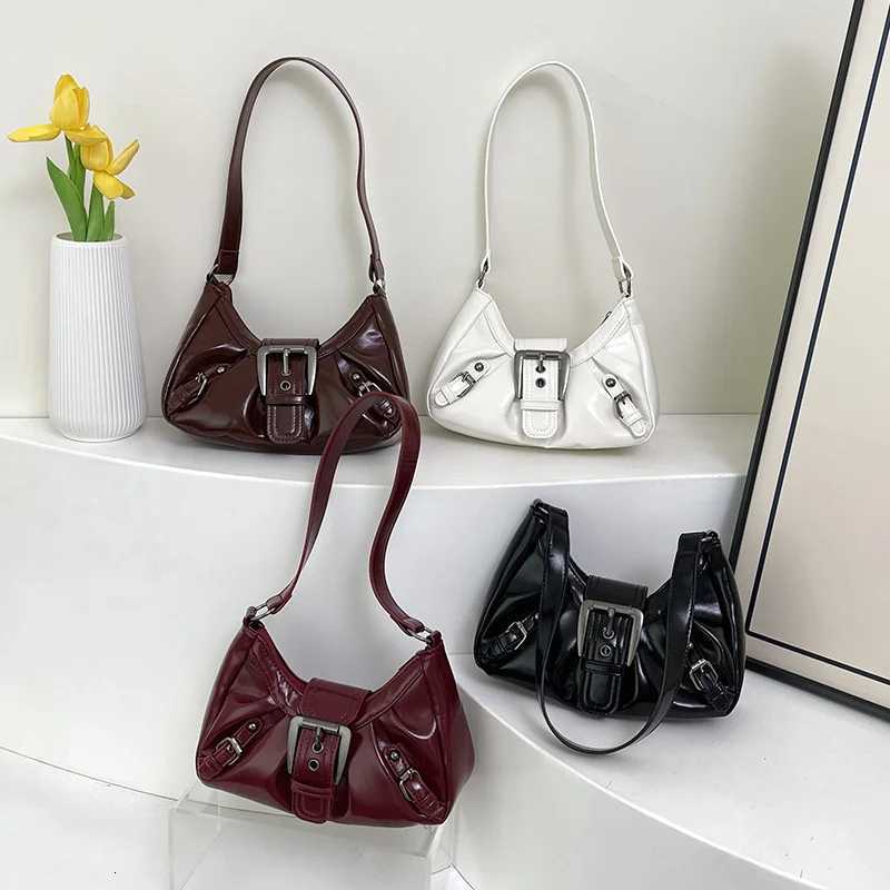 Y2K Retro Pleated Hobo Shoulder Bag for Women Hot Selling Maillard Style Underarm Bag Clutch Handbags for Travel Work Shopping Z250926