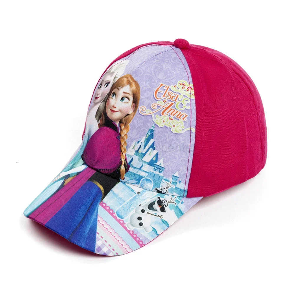 Disney Autumn Girls Baseball elsa Caps Anime Cartoon Kids Adjustable Peaked Hat Summer Breathable Mesh Cap Casual Hats Gifts H250926