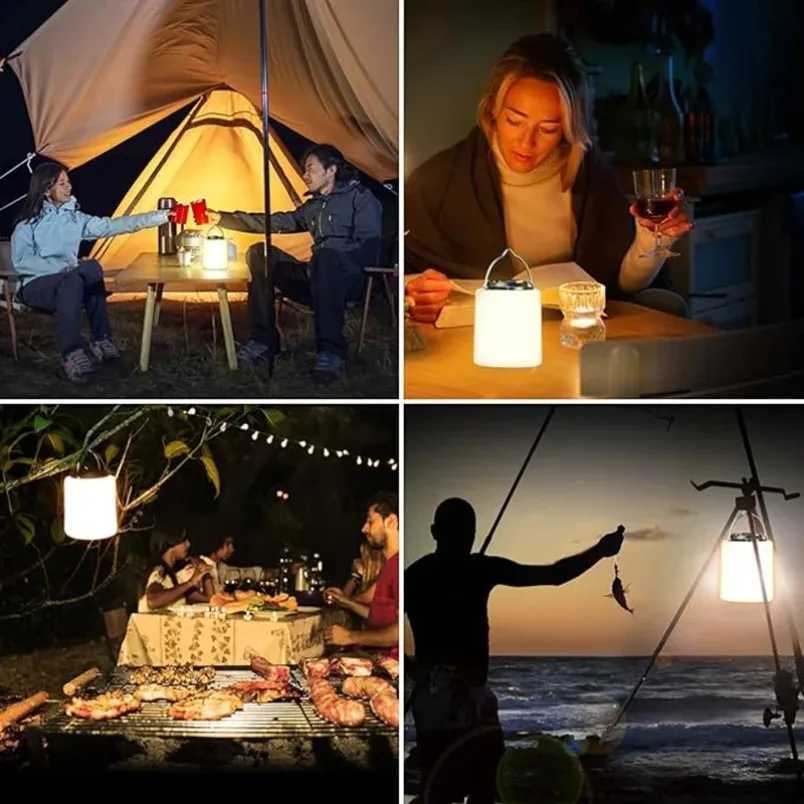 3 types of lighting USB Rechargeable LED Camping Lights Outdoor Camping BBQ Tents Hanging Lantern Emergency Power Bank LT061 C250925