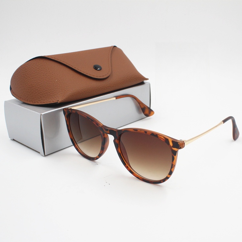 1 piece fashion sunglasses toswrdpar glasses sunglasses designer men's ladies brown case black metal frame dark 50mm lens