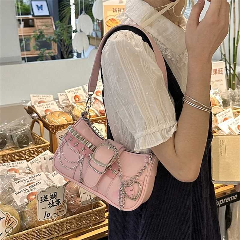 Lightweight PU Leather Shoulder Bag with Chain Strap Casual Underarm Purse For Commuting And Social Gatherings Z250926