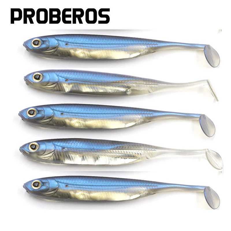 5PcsSet Soft Fishing Lure Silicone Bait 6g10g Shad Wobbr Craft Rubber Fish Swimbait Padd Tail For Bass Perc Pike Zander W250926