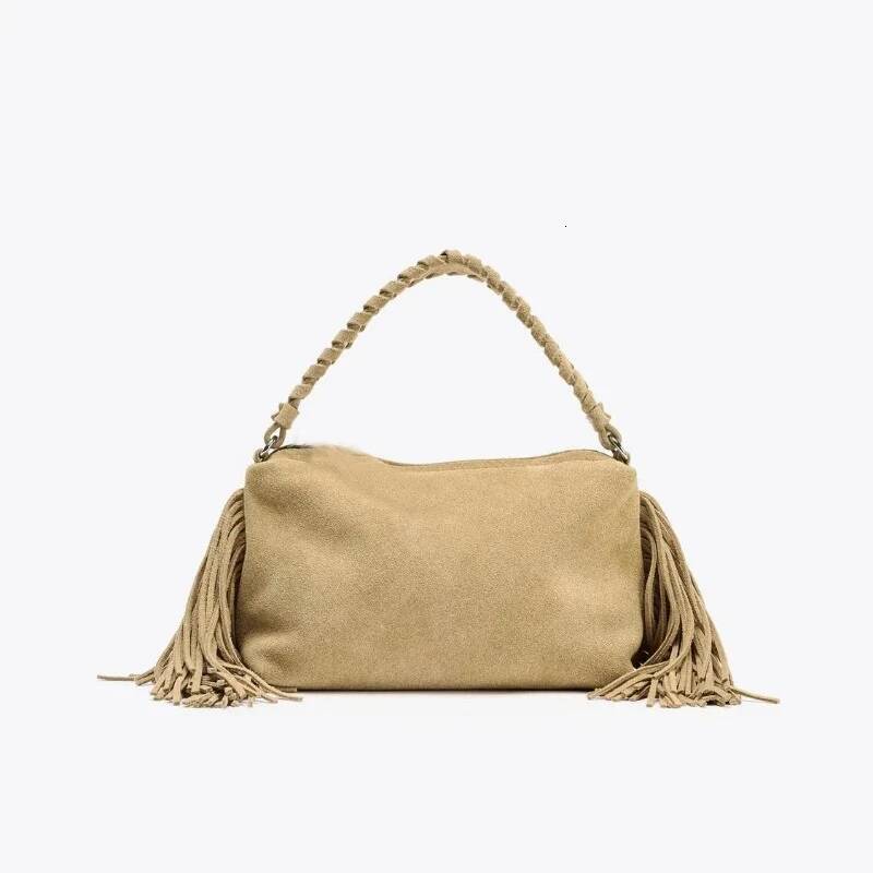 Fashion Women Mini Faux Suede Fringed New Designer Small Handbag Spacious Crossbody Bag For Ladies Tassel Purse high-quality