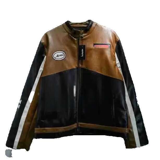 2025 new Mens jackets F1 PU leather jacket fully embroidered heavy-duty patchwork handmade Gothic punk retro style racing motorcycle Windpro