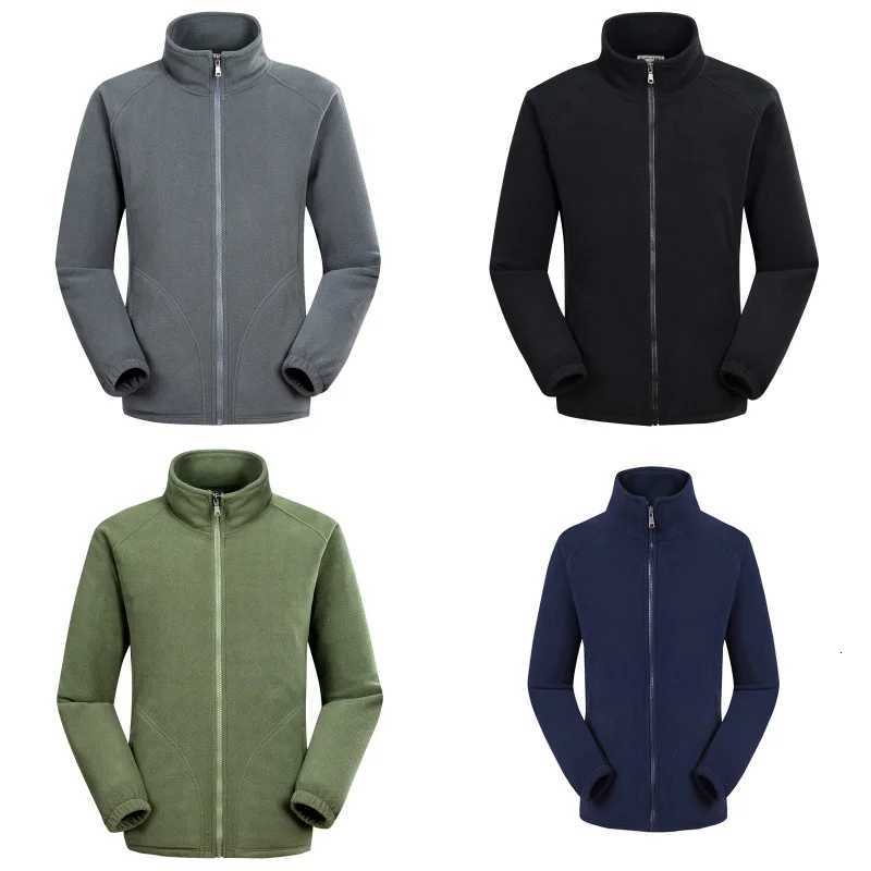 Soft Polar Fleece Jacket with Pockets Lightweight Outdoor Recreation Full Zip Coat Outdoor Hiking Jogging Mens clothing Wear W250926