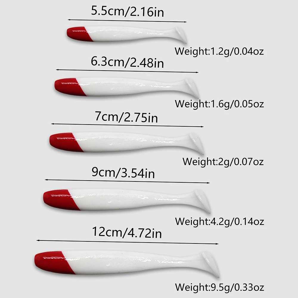 10pcs Soft Lure 5579cm Silicon Swimbaits isca Artificial Worm Soft Bait Fish Wobbrs Bass Carp Flying Fishing Lure T Tail W250926