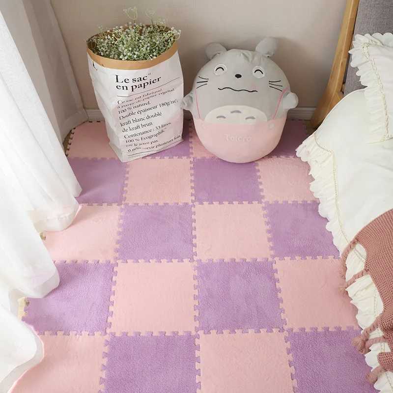 60pcs Soft Plush Baby Play Mat EVA Foam Childrens Carpet Interlocking Exercise Tiles Floor Carpet And Rug for Kids Pad 3030 CM Y250926