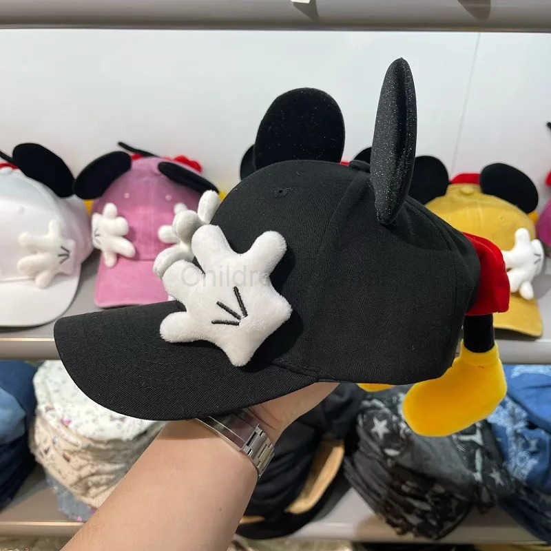 Disney Girls Cute Cartoon Mouse Ears Baseball Cap Anime Duckbill Style Y2K Outdoor Fashion Sunscreen Sunshade Trendy Cap for Women H250926