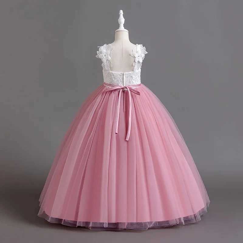 New Girl Flower summer Lace Princess Dress fluffy elegant evening dress baby birthday party girl princess dress 012 year old Z250926