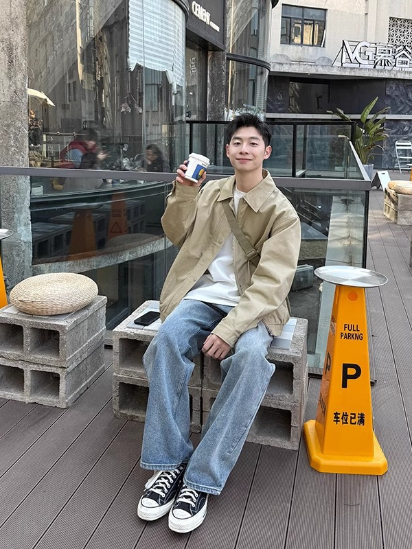 C10192 Sweatshirts for men spring 2025 new styles for inner wear loose heavyweight