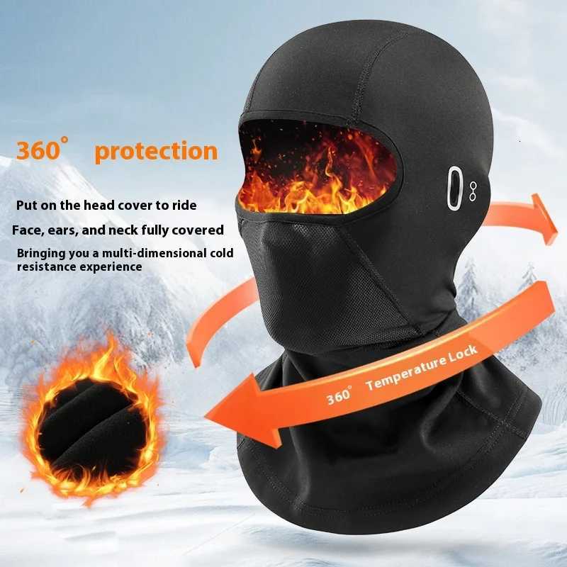 Winter Warm Cycling Mask Breathable Thermal Biking Mask Windproof Motorcycle Helmet Balaclava Neck Cover Men Women Ski Mask Z250926