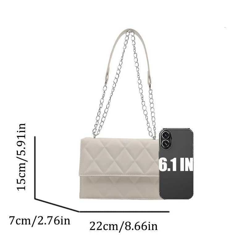 Minimalist Womens Crossbody Bag Quilted PU with Magnetic Flap Adjustable Metal Strap for DailyTravelOutings Z250926