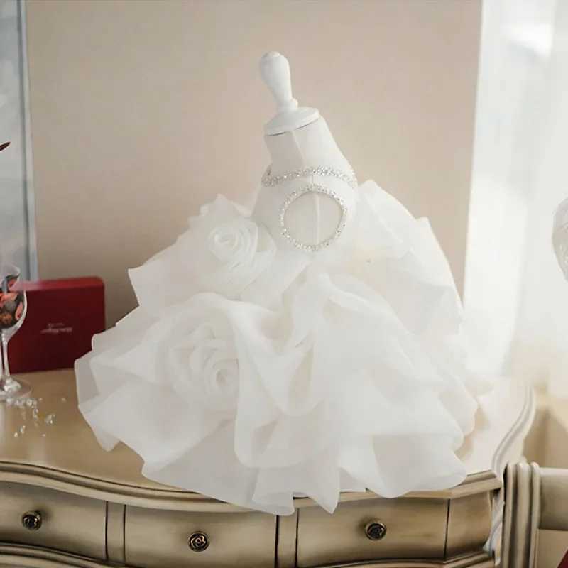 Flower Girls Dresses For Kids Baby 1st Birthday Childrens Princess Costume Infant Ball Gowns Baptism Party Fluffy Wedding Dress Z250926