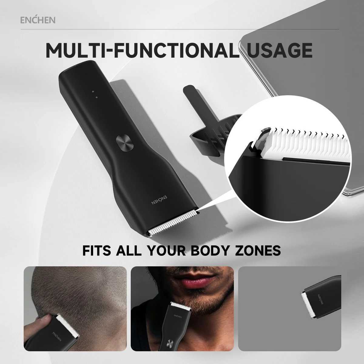 ENCHEN Hair Trimmers Adjustable Hair Trimmers Rechargeable Clippers Professional Hair Cutting Machine Body Trimmer for Men Boost R250926