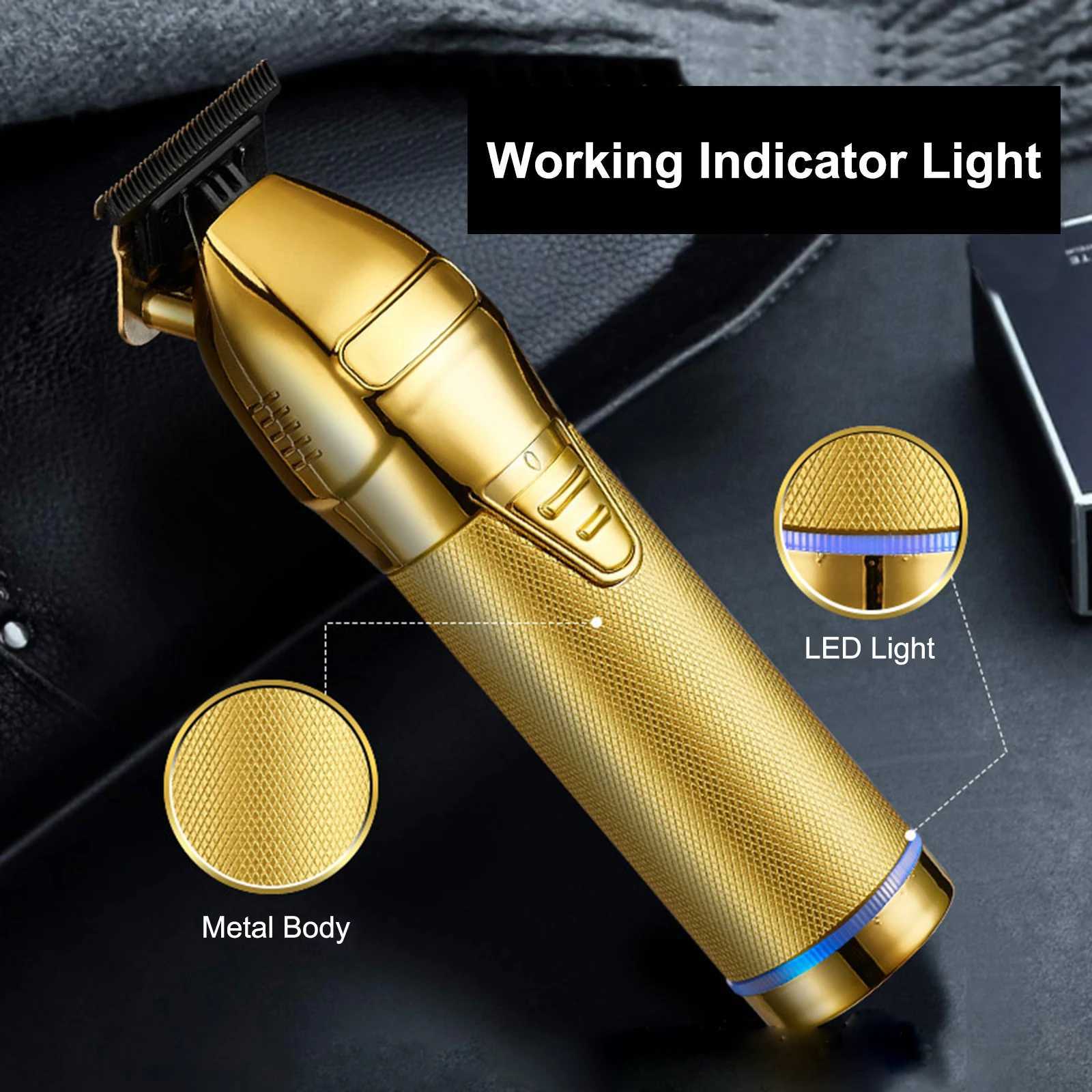 Professional Hair Trimmer For Men Barber Rechargeable Hair Clipper Cordless Hair Cutting Powerful Machine Hair Beard Trimmer R250926