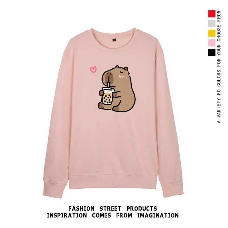 Famous Animal Kabiba Cartoon Peripheral Capybara Hoodie for Men Women Couple Clothes Hooded Jacket sweatshirt L250926