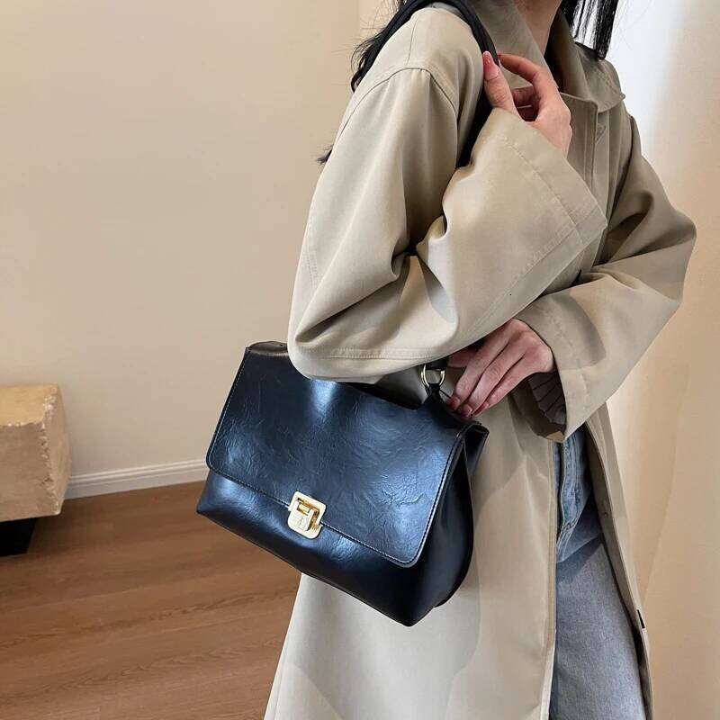 Retro Cross Body For Women Soft PU Leather Flap Shoulder Tote Bag Latest Fashion Designer Messenger Bags