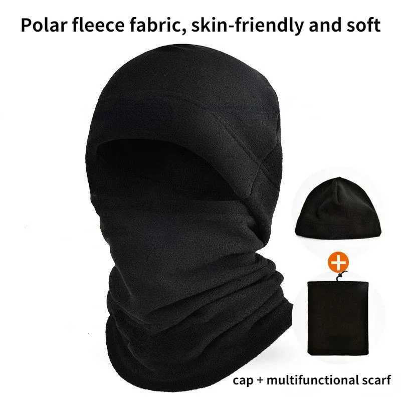 Winter Polar Coral Fleece Balaclava Men Face Mask Neck Warmer Beanies Thermal Head Cover Tactical Sports Scarf Ski s Z250926