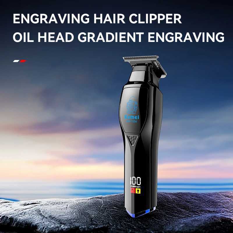 KEMEI KM1556 Professional Barber Hair Trimmer Cordless Trimmer Electric Hair Clipper Lithium Battery Hair Cut Machine R250926