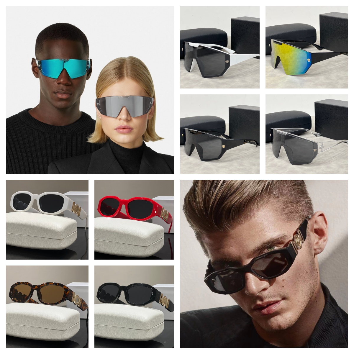 wholesale sunglasses For Women and Men Connected frame sunglasses polarized UV 400 Protection Double Beam Frame Outdoor Brand Design Cyclone Sunglasses