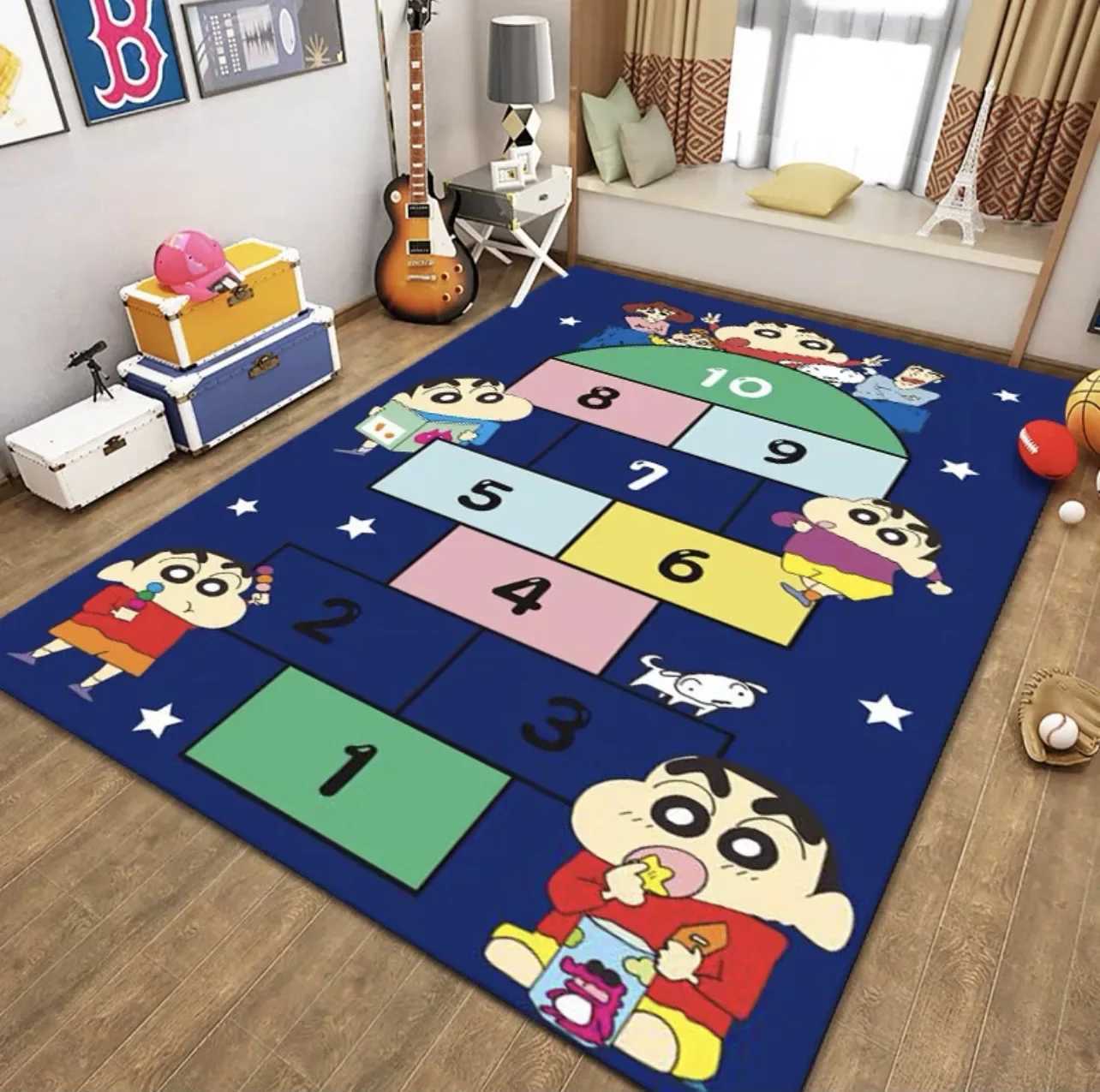 Cartoon Hopscotch Carpet NonSlip Childrens Room Study Table and Chair Mat Kindergarten Play Floor Mat Home Decoration C250926