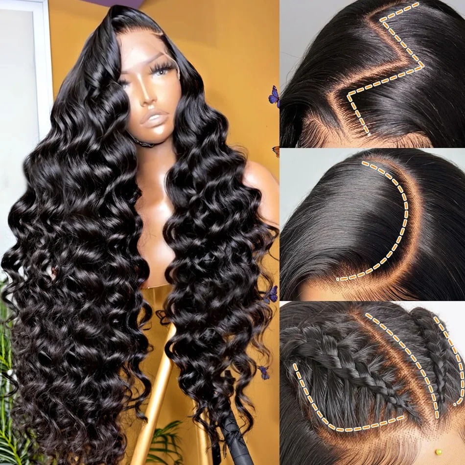 13x4 Loose Deep Wave Wig 360 Full Lace Wig Glueless Lace Wigs Preplucked Hd Lace Wig 13x6 Curly Human Hair Ready To Wear Daily Wear