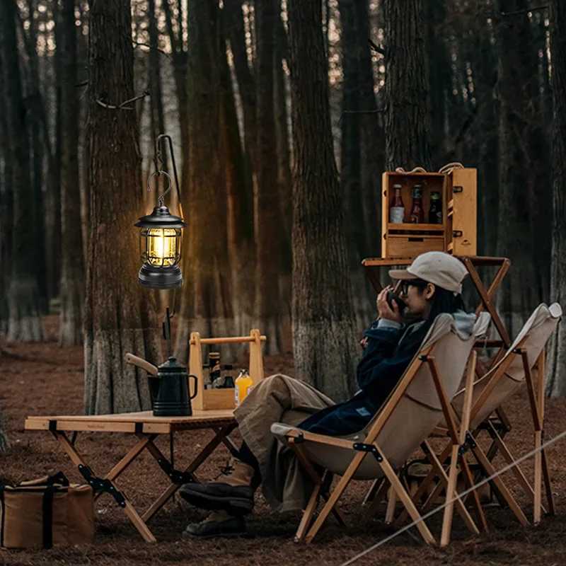 Outdoor Camping Handheld Lamp COB Charging Retro Horse Lantern MultiFunctional Tent Light Home Use Courtyard decorative lights C250925