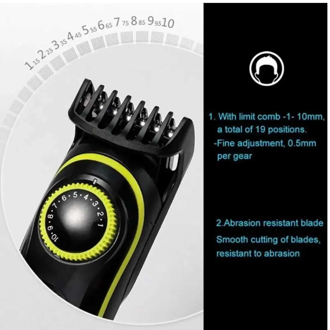 Kemei KM696Electric Hair Clipper Multifunctional Trimmer For Men Electric Shaver For Mens Razor Nose 5 In1Professional Trimmer R250926
