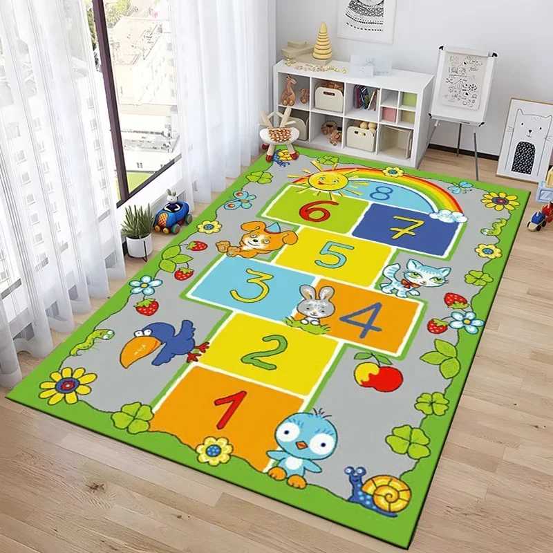 Hopscotch Indoor Cartoon Parentchild Game Decoration Carpet Bedroom Bedside Childrens Number Game Room Decoration Floor Mat C250926