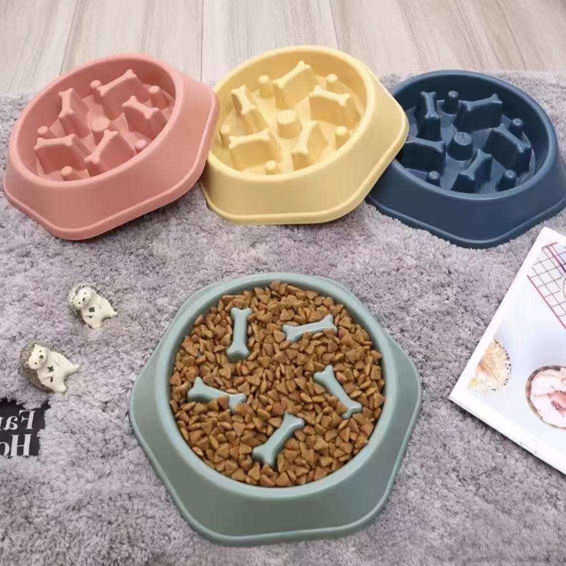 Slow Feeder Anti-Slip Anti-Choke Anti-Explosion Cat Food Anti-Spill Large Small Medium Dog Pet Supplies