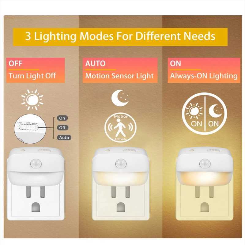 LED Night Light EU Plug In Smart Motion Sensor Light 220V Wall Lamp for Home Aisle WC Hallway Stair Kitchen Bedroom Night Lamp C250925