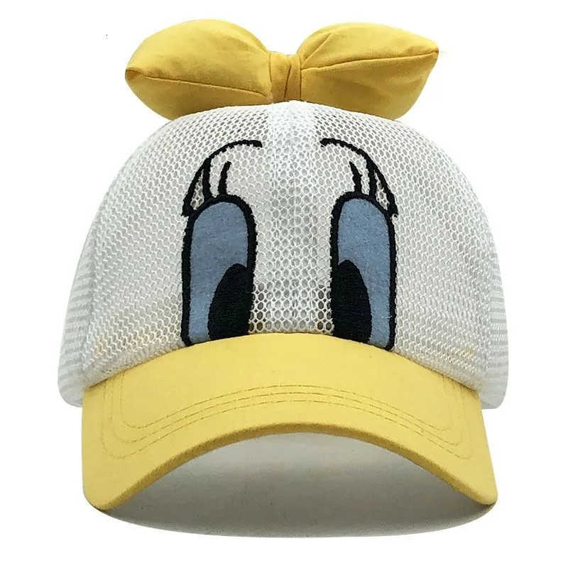 Disney Creative Donald Duck Childrens Summer New Cute Cartoon Shape Going Out Fashionable Portable Mesh Breathable Baseball Cap H250926