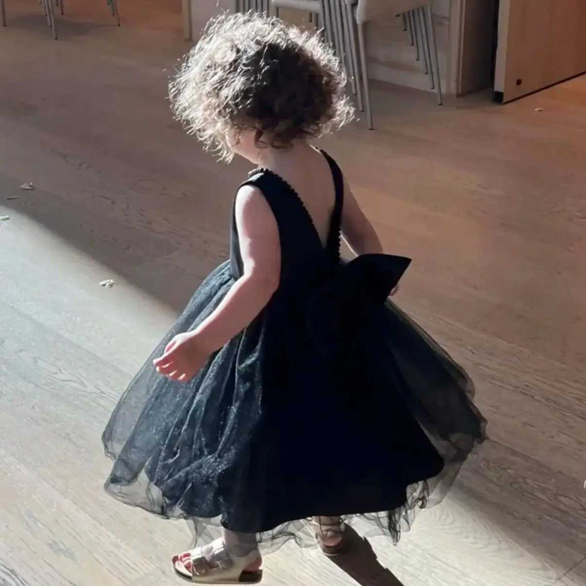 Flower Girls Dress Kids Satin Tulle Dress For Children Bridesmaid Wedding Guest Party Birthday Communion Pageant Prom Ball Gown Z250926