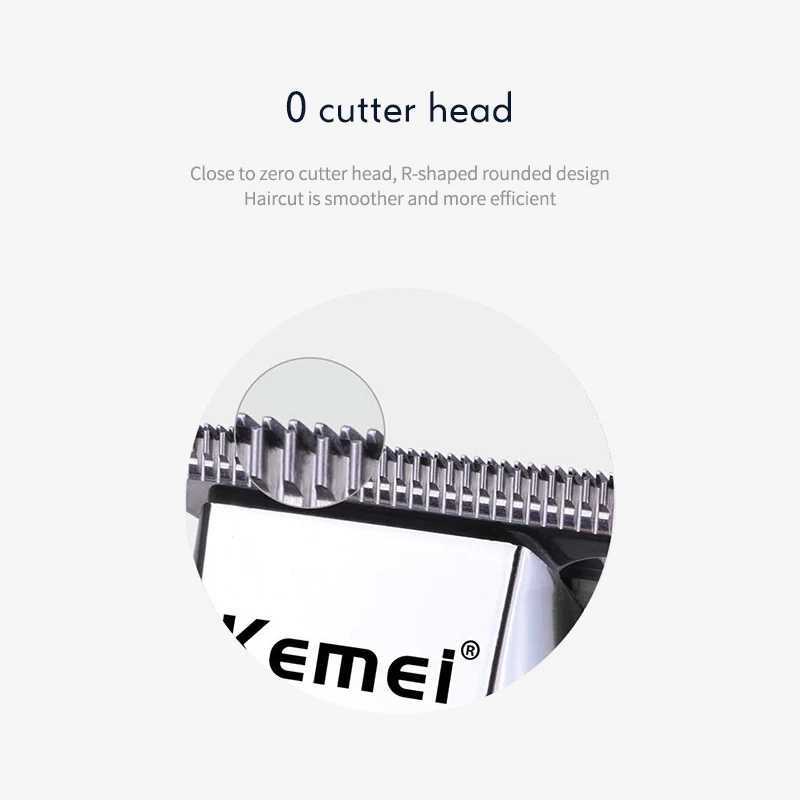 Kemei 5027 Barber Hair Trimmer Zero Gapped Cordless Edge Hair Clipper Closecutting Machine for Lining Dry Shaving LCD Display R250926