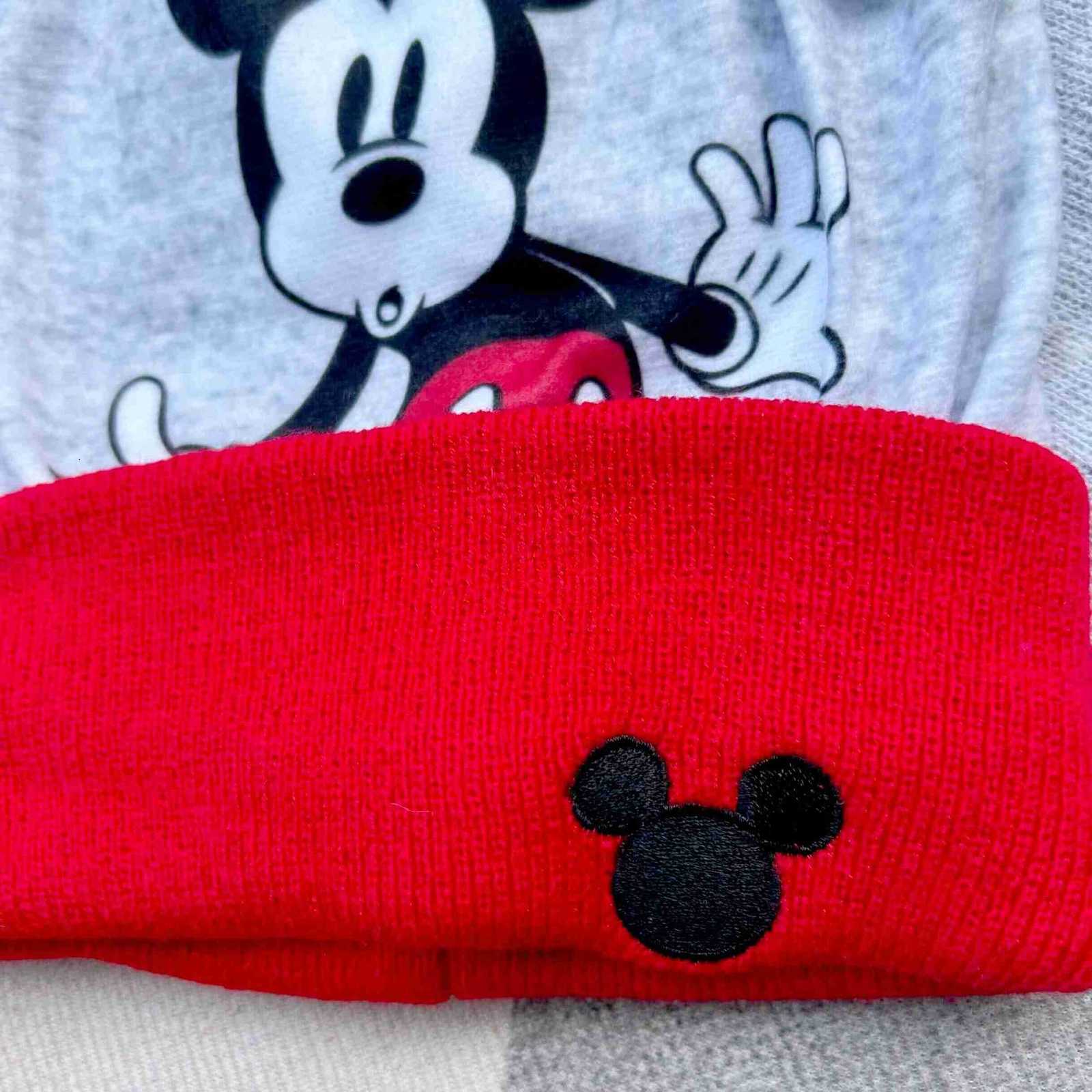 Disney 3pcsset 48Years Childrens Hat Minnie Mickey Boys Cartoon hats scarf gloves hat knitted sets girl cap H250926