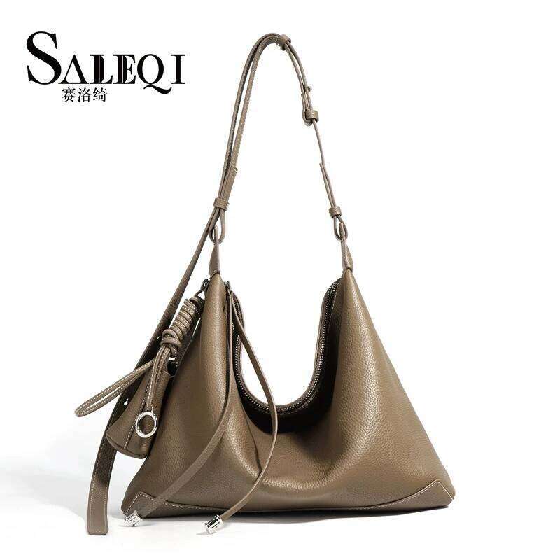 Genuine Leather Niche Large Capacity Commuter Tote Designer High Quality Shoulder Underarm Bag Fashion Handbag Female Suotong0917