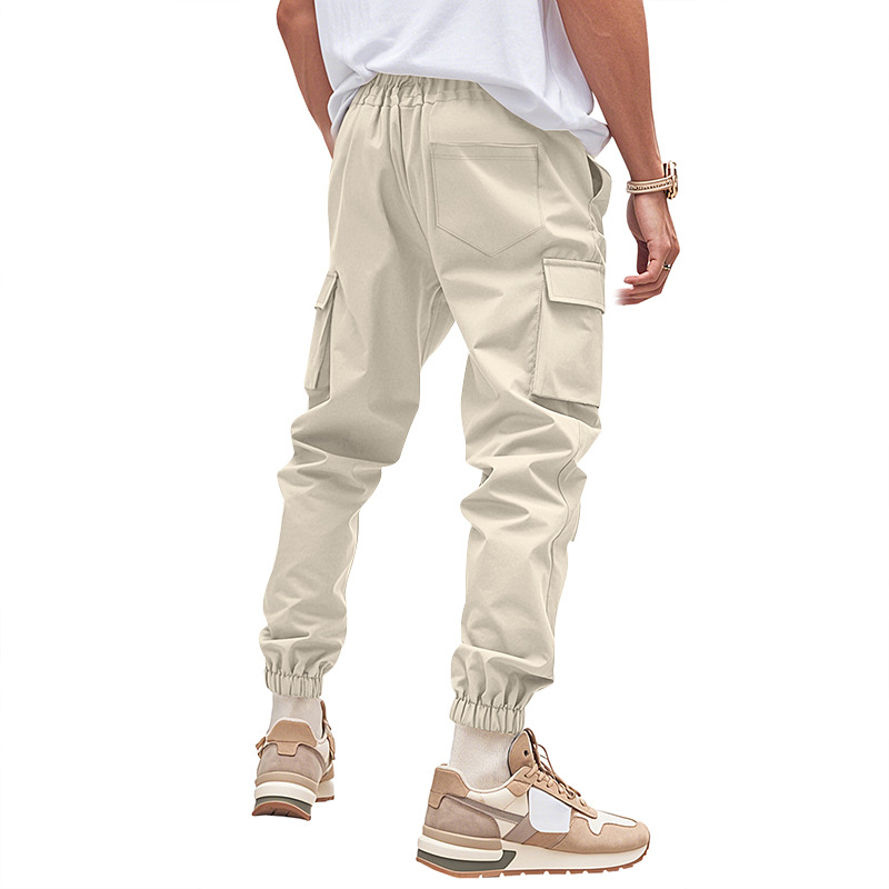 Men Cargo Jogger Pants Autumn Hip Hop Street wear Loose Trousers Multi Pocket Solid Color Overalls GYM Sports Wear European size: S-3XL