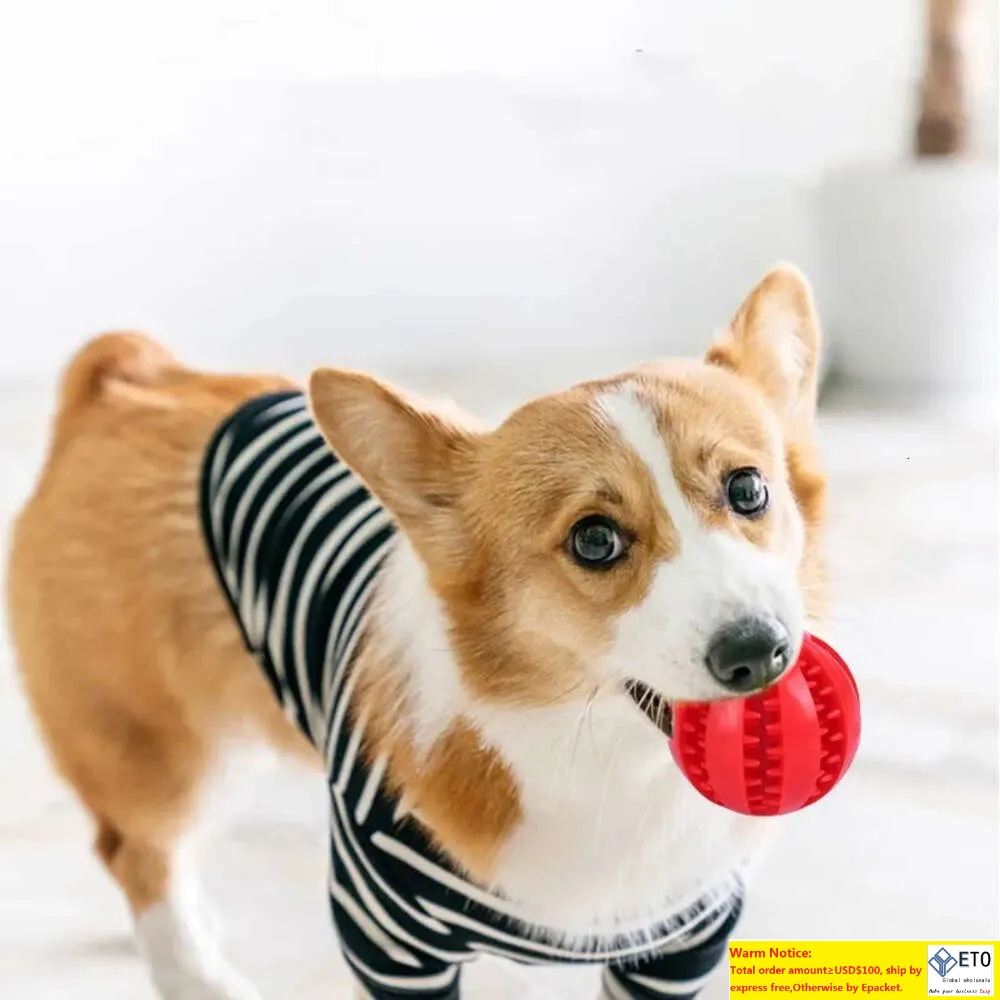 Treat Ball Interactive Dog Funny Elasticity Pet Chew Toy Dogs Tooth Clean Balls Of Food Extra-Tough Rubber 5Cm LL