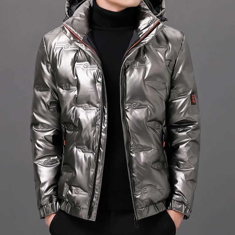 New Winter Bright Solid Color Hooded Warm Down Jacket Fashionable and Trendy Highquality and Comfortable Warm Jacket W250926
