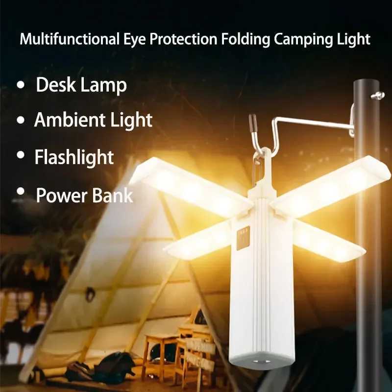 Protable Rechargeable Camping Light Tent Chandelier Ultra Long Life Multifunction Flashlight Folding Hand Lamp C250925