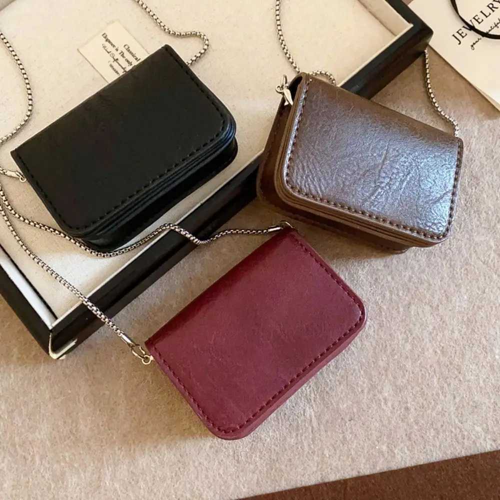 Fashion Retro Single Shoulder Bag Korean Style Portable Lipstick Storage Bag Solid Color PU Handbag Autumn Z250926