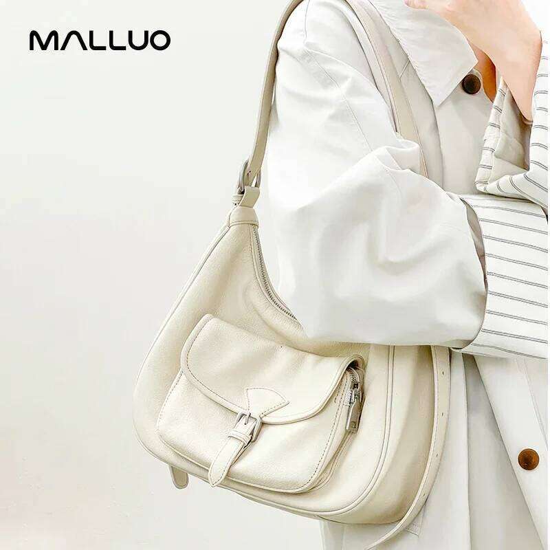 Women Cowhide Genuine Shoulder Bag Ladies Natural Cow Leather Handbag Female Large Capacity Fashion Design Bags MDNG2509