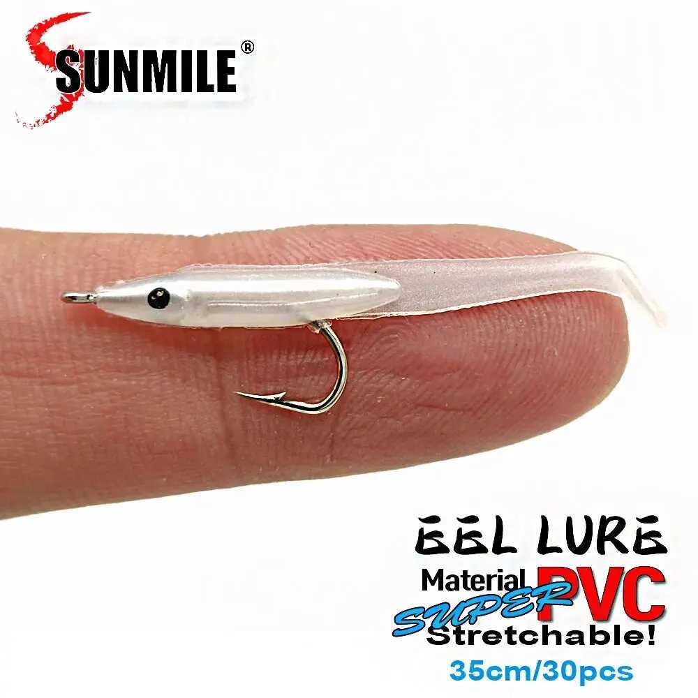SUNMI 30pcs Eel Soft Fishing Lure 35mm PescaTack Wobbrs Fish Lures Carp urre Soup Soft Baits W250926