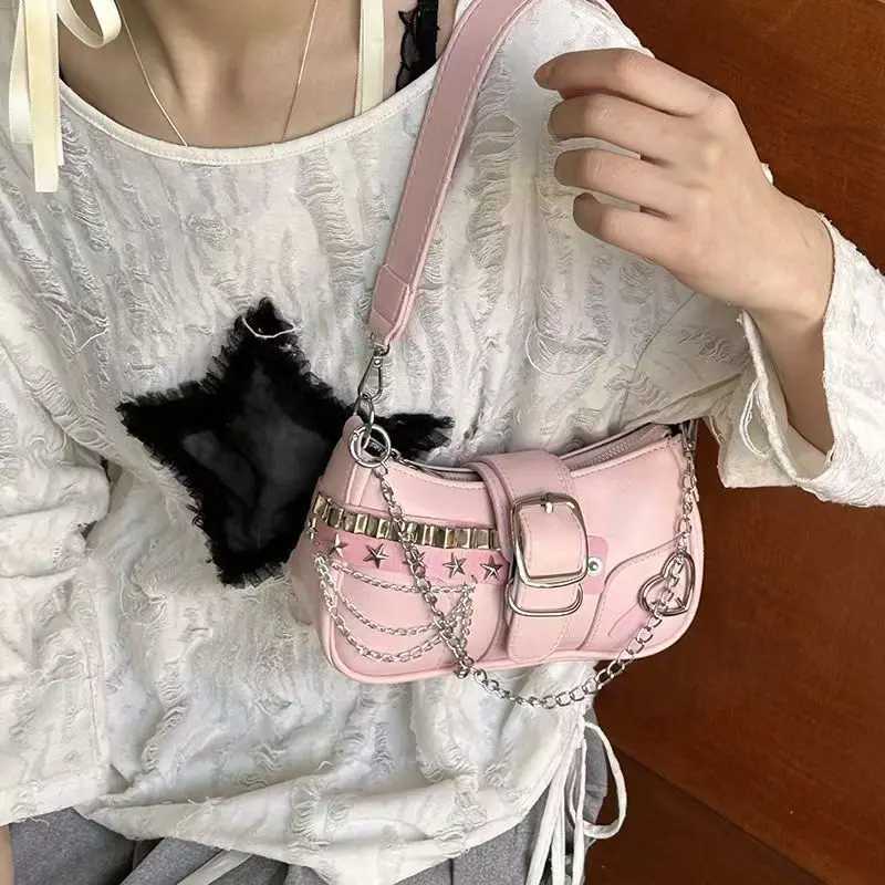 Lightweight PU Leather Shoulder Bag with Chain Strap Casual Underarm Purse for Commuting and Social Gatherings Women Handbag Z250926