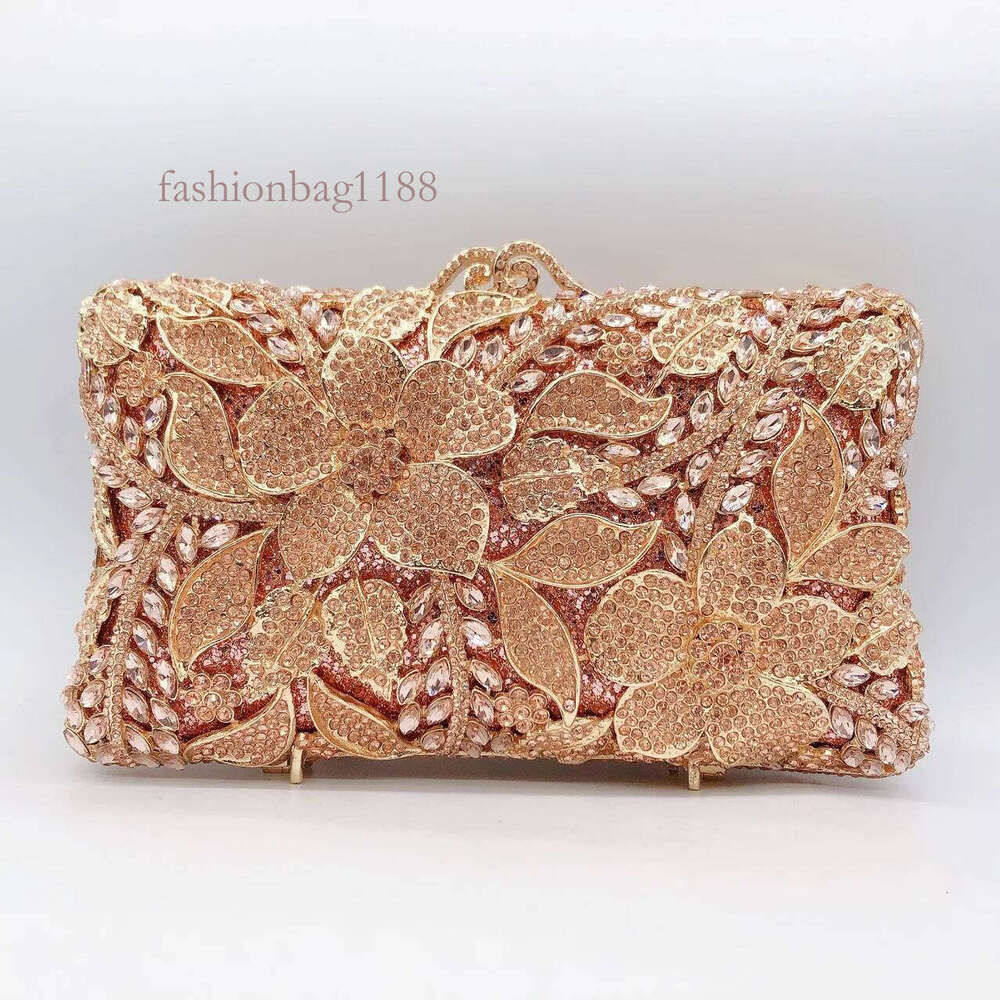 Evening Gold/Sier Chain Shoulder Bags for Women Stones Day Clutches Dias Metal Ladies Clutch Handbags