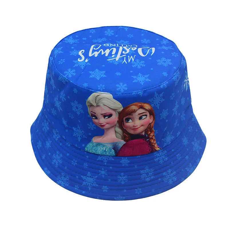 Disney Frozen Elsa Princess Childrens Fisherman Hat Anime Sun Protection Bucket Hat ParentChild Summer Sun Hat Children Gift H250926