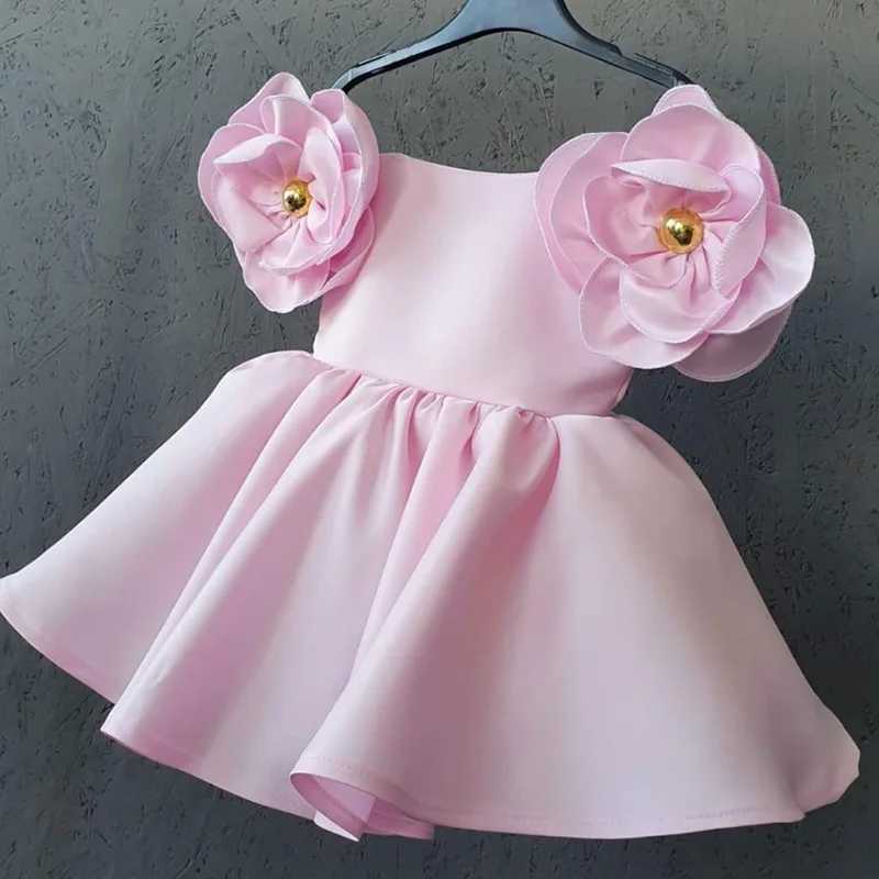 New Fashion Flowers Girls Dress 1st Year Birthday Party Baby Baptism Dress For Girls Princess Christmas Costume Infants Vestidos Z250926
